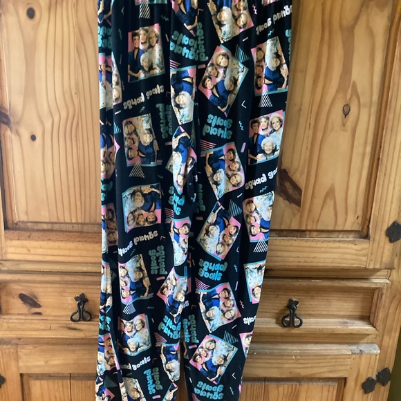 Men’s The Golden Girls Squad Goals black pink lounge pajama pants - size L - Picture 6 of 10